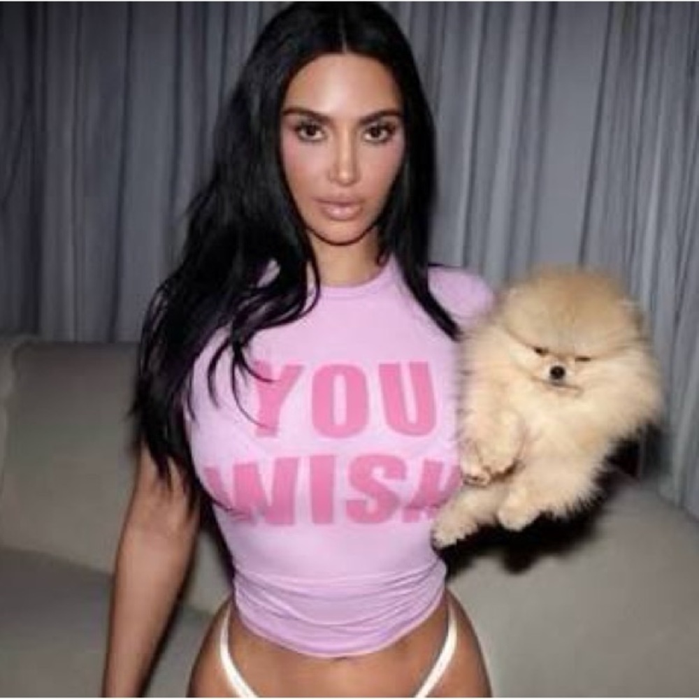 SKIMS FIT EVERYBODY TSHIRT I PETAL YOU WISH PINK